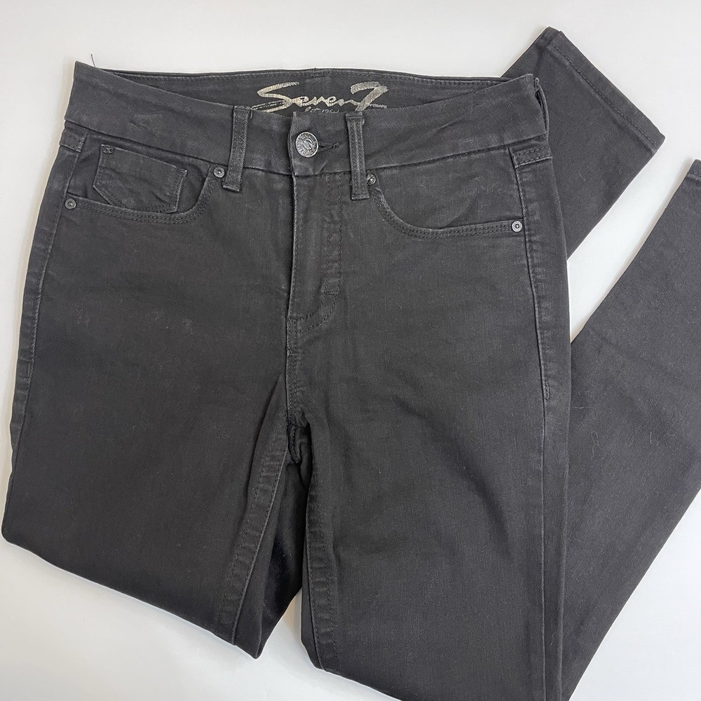 Seven 7 Jeans Tummyless High Rise Skinny‎ Black Jeans Women's Size 4